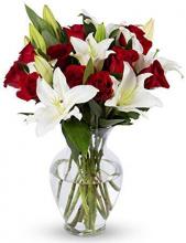 Roses and Lilies Vase